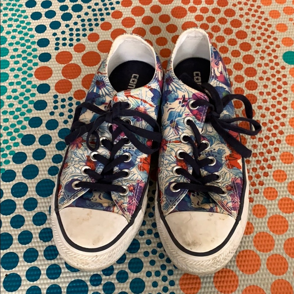 3/$25 Floral converse shoes